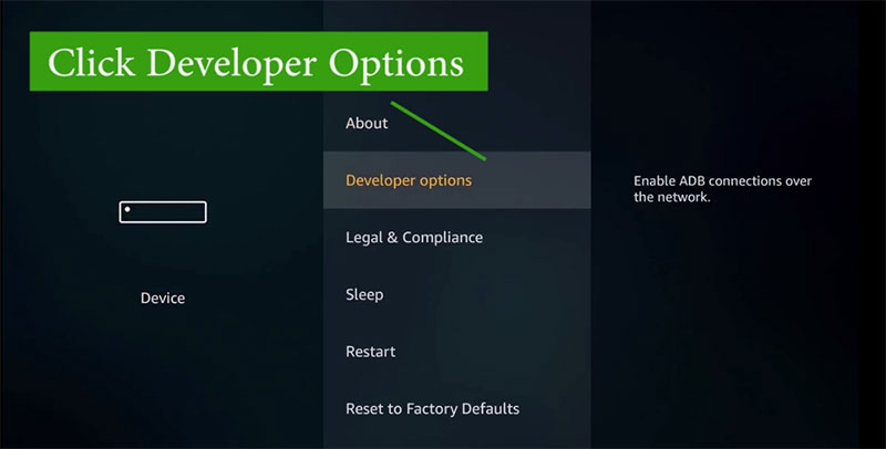 Firestick developer options