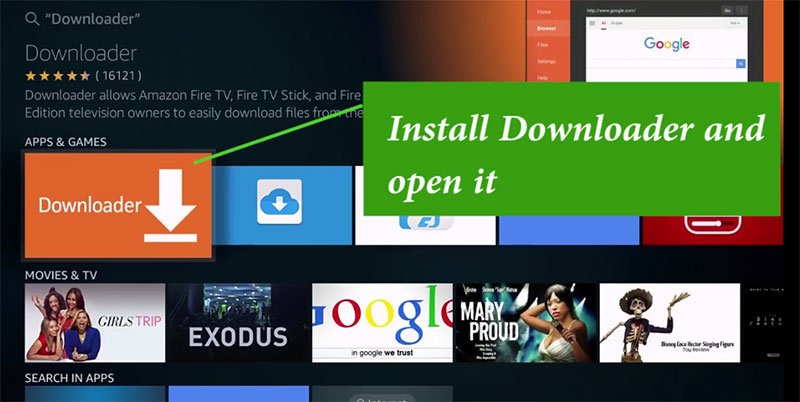 Installing Downloader Firestick