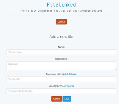 FileLinked dashboard