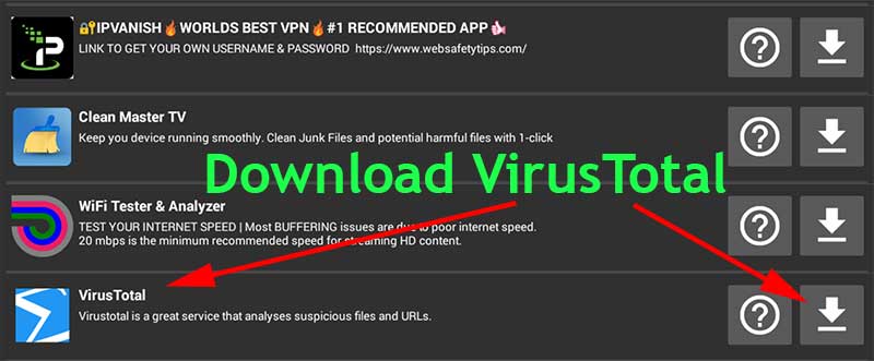 virustotal filelinked app