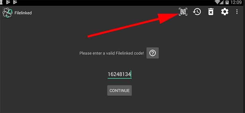 filelinked qrcode scan icon