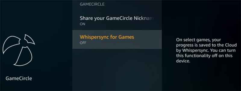 Firestick game-circle-whispersync