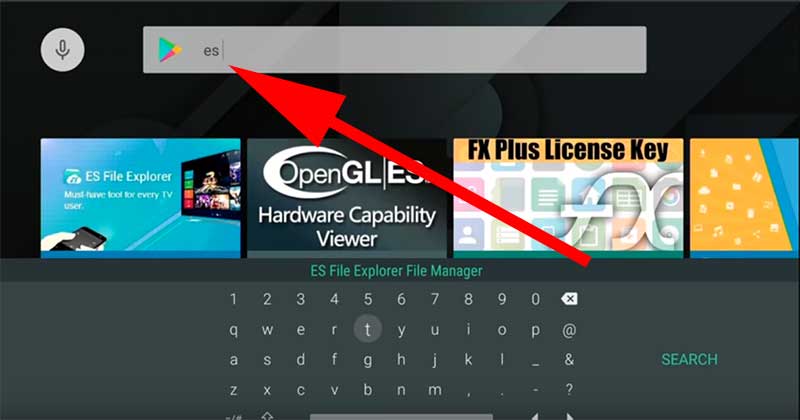 Play Store seaching es explorer nvidia shield