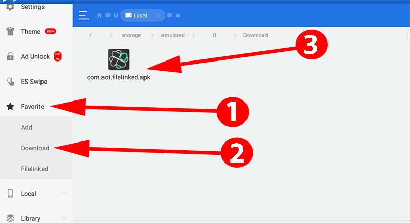 go to download to find downloaded files - es file explorer