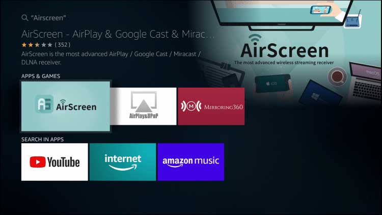 AirScreen Search result amazon Store