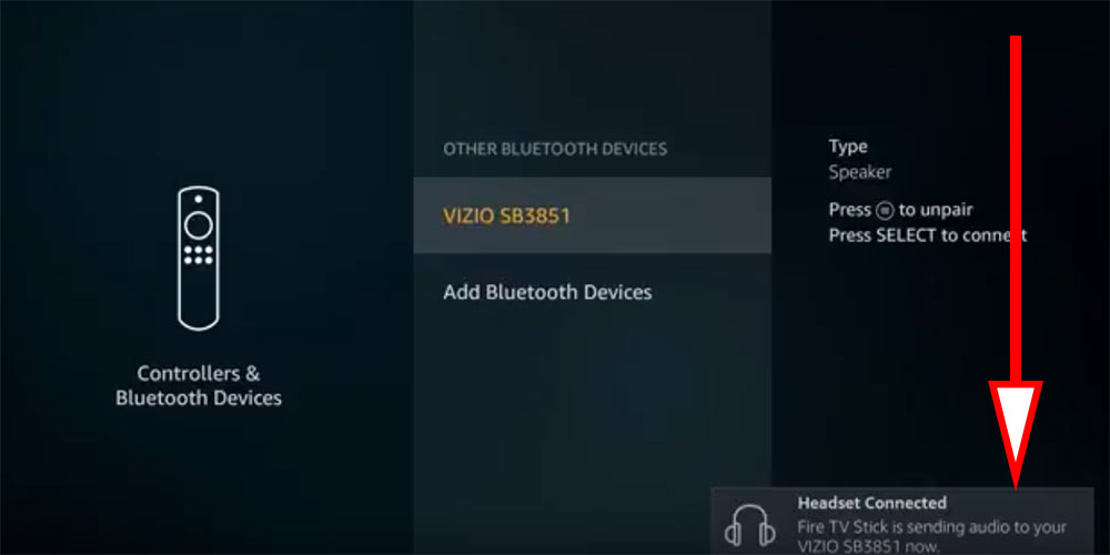 firestick bluetooth speaker connected