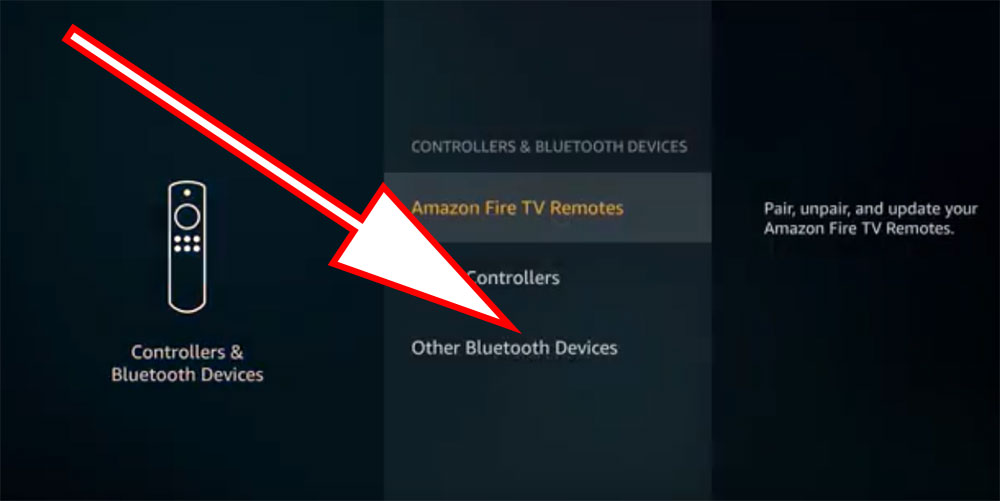 firestick settings other Bluetooth devices