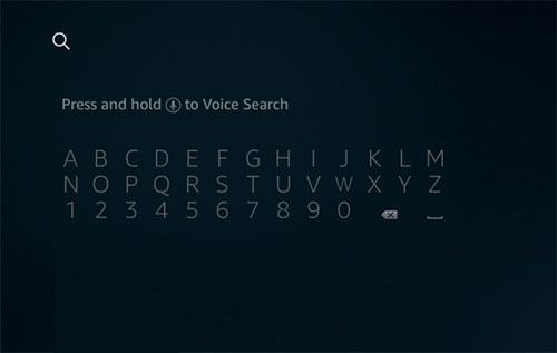 fire tv search area