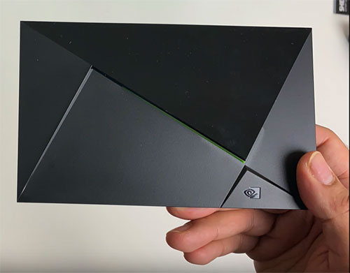 Nvidia Shield TV pro in hands
