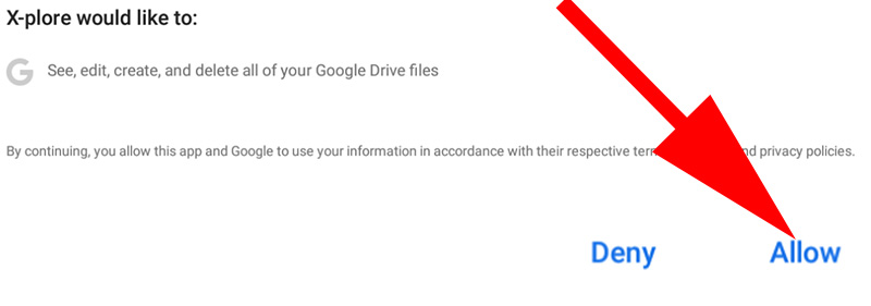 x plore accessing your Google Drive