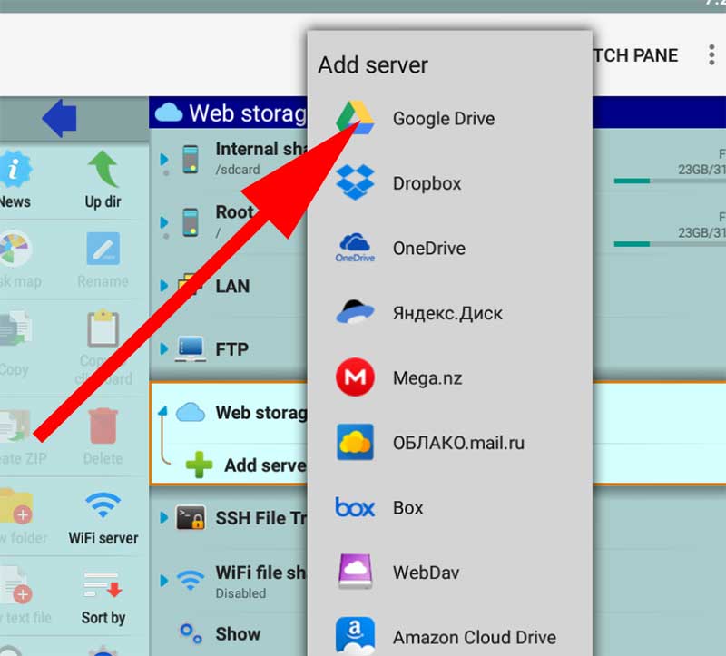 X-Plore Google Drive sign in