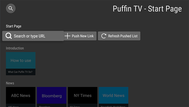 Puffin TV for Android TV