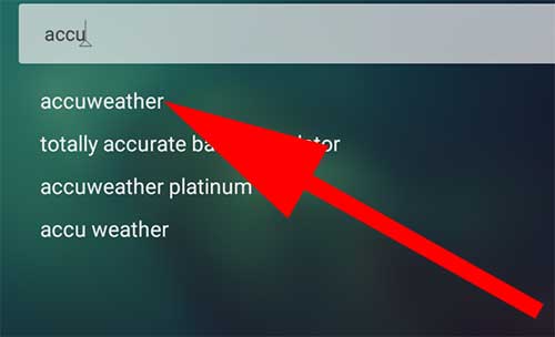 AccuWeather search on Aptoide TV