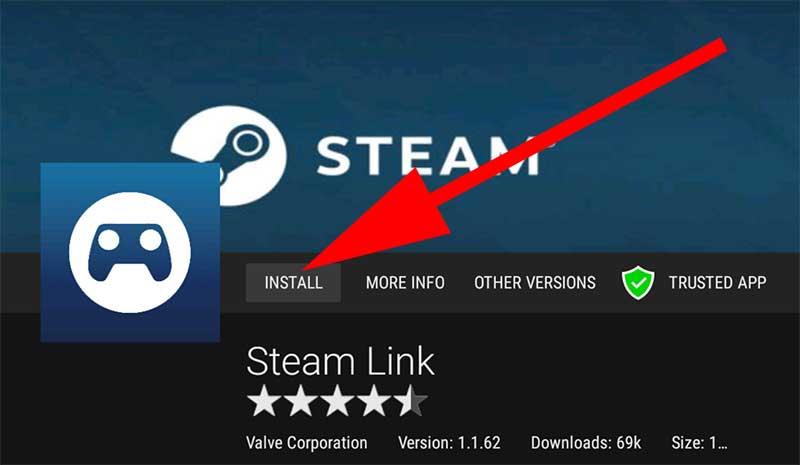 Install Steam Link on Android TV