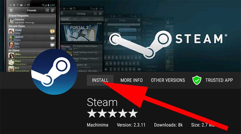 Install Steam on Android TV