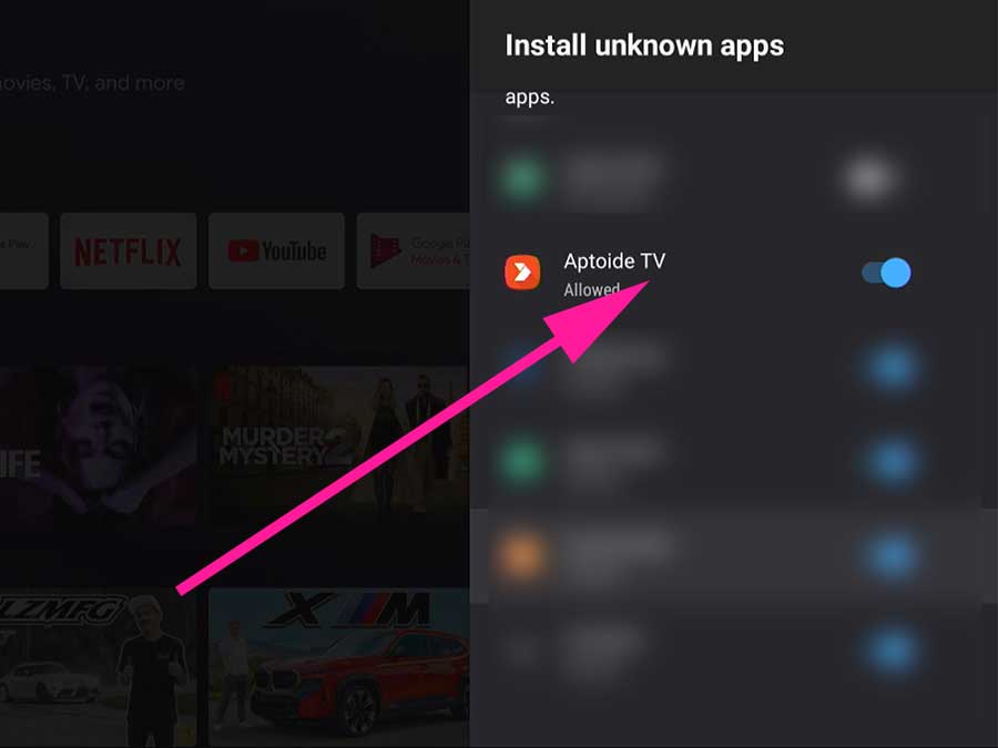 Install Unknown Apps Aptoide TV
