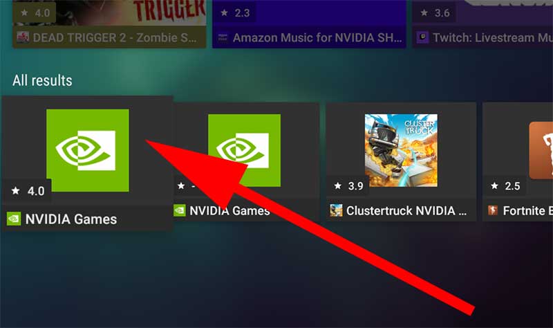 Nvidia Shield Games app