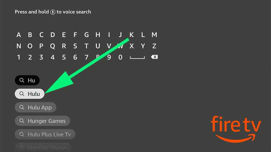 Search Hulu on Fire TV