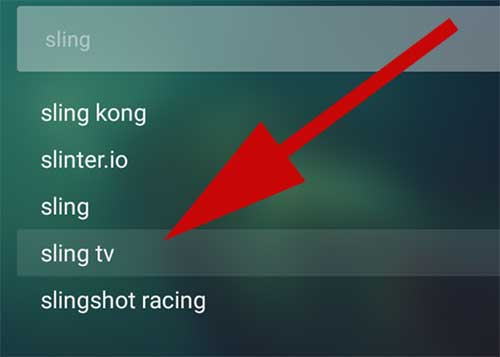Search Sling TV on Aptoide TV
