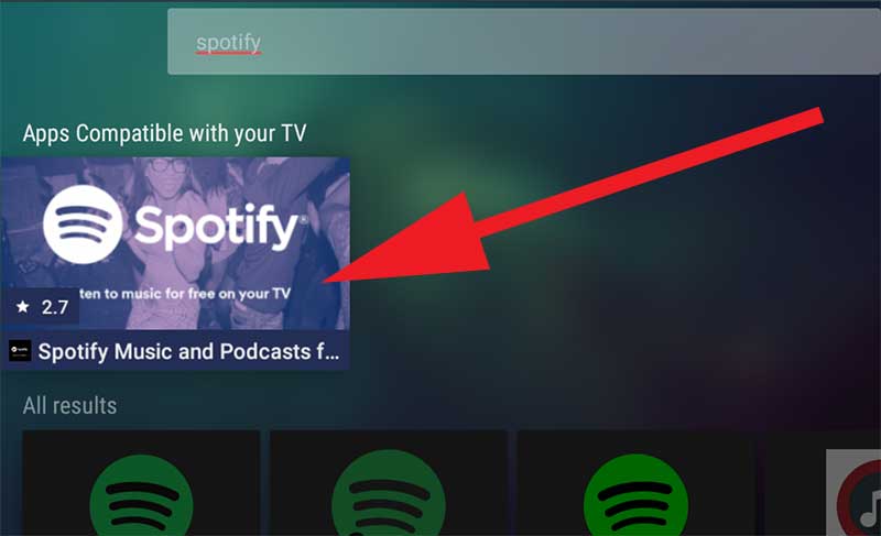 Spotify Search on Aptoide TV