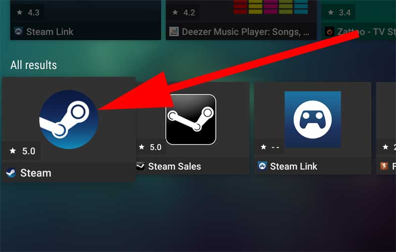 Steam app on Aptoide TV