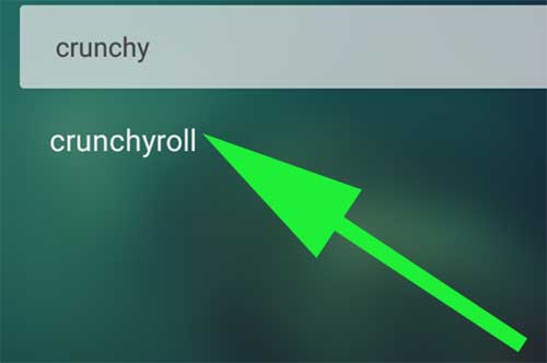 Crunchyroll search on Android TV