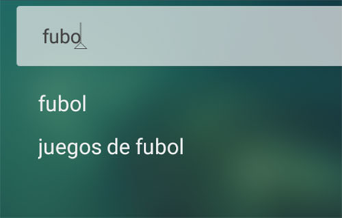 FuboTV search on Aptoide TV