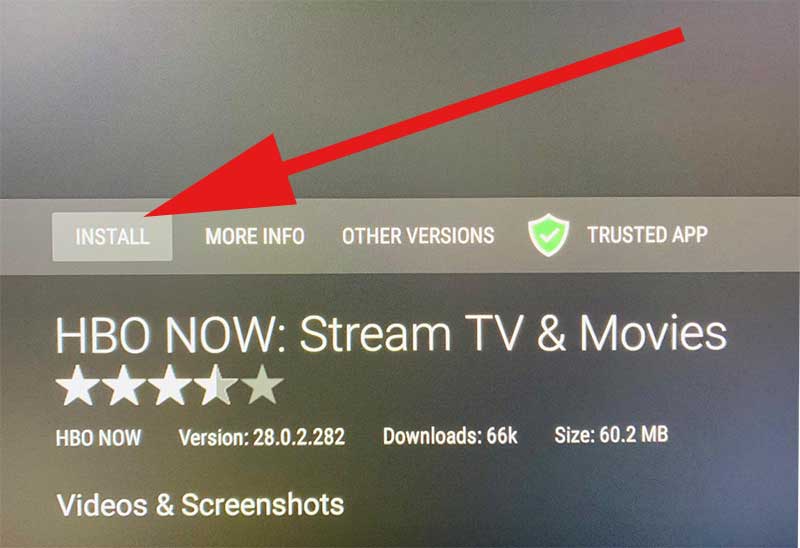 Install HBO NOW