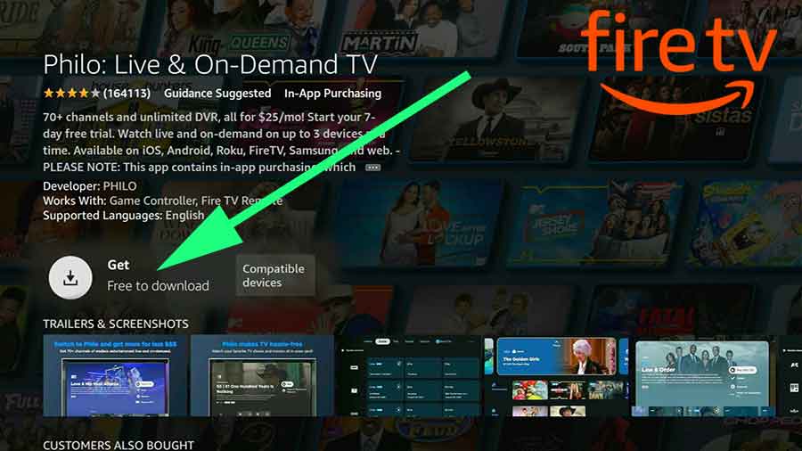 Install Philo Live TV app on Fire TV