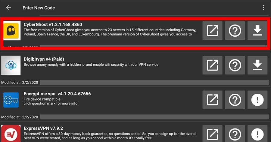 Cyberghost VPN Filelinked