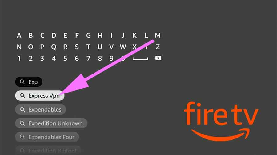 Search Express VPN on Fire TV