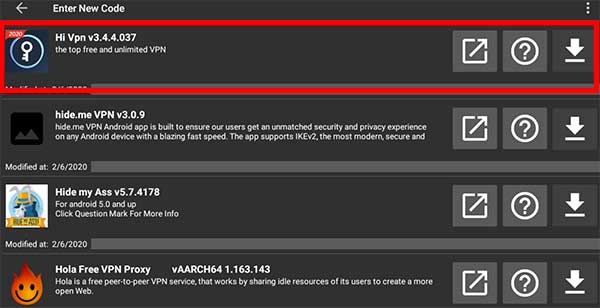 Hi VPN Filelinked Code