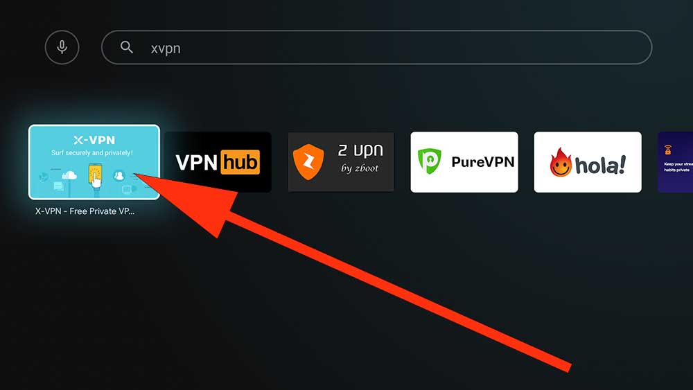 Search X VPN Fire TV