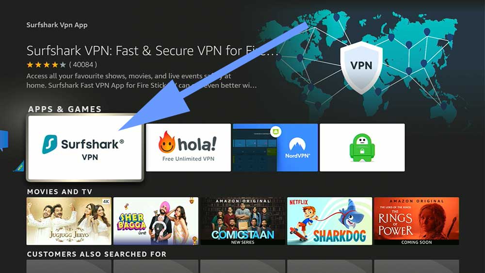 Install SurfShark VPN Fire TV
