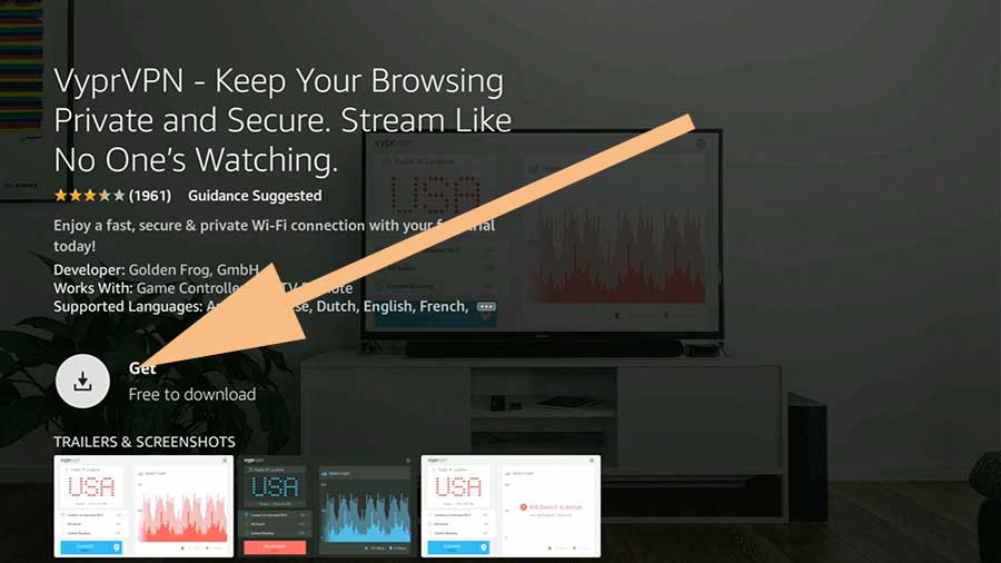 Install VyprVPN VPN on Amazon Fire TV