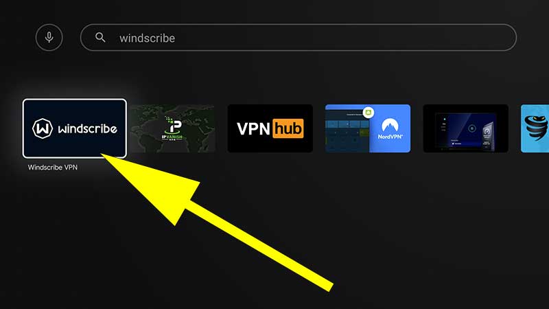 Windscribe VPN for Android TV