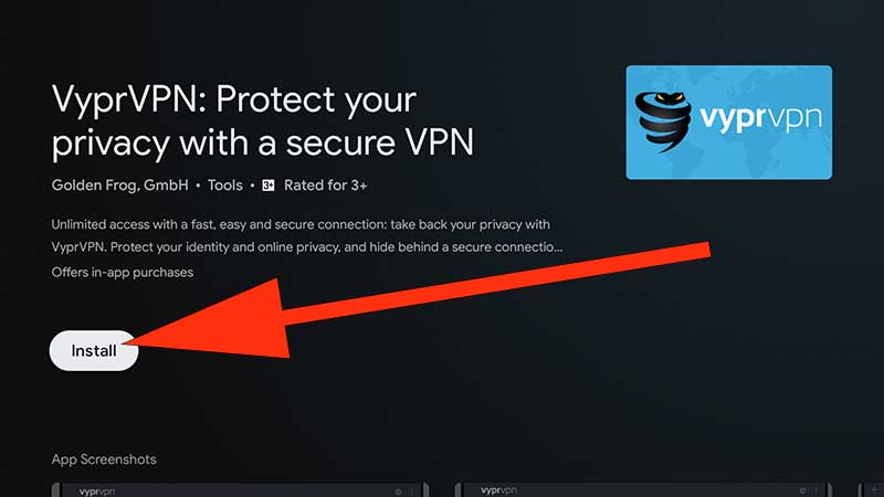 install VyprVPN Android TV BOX