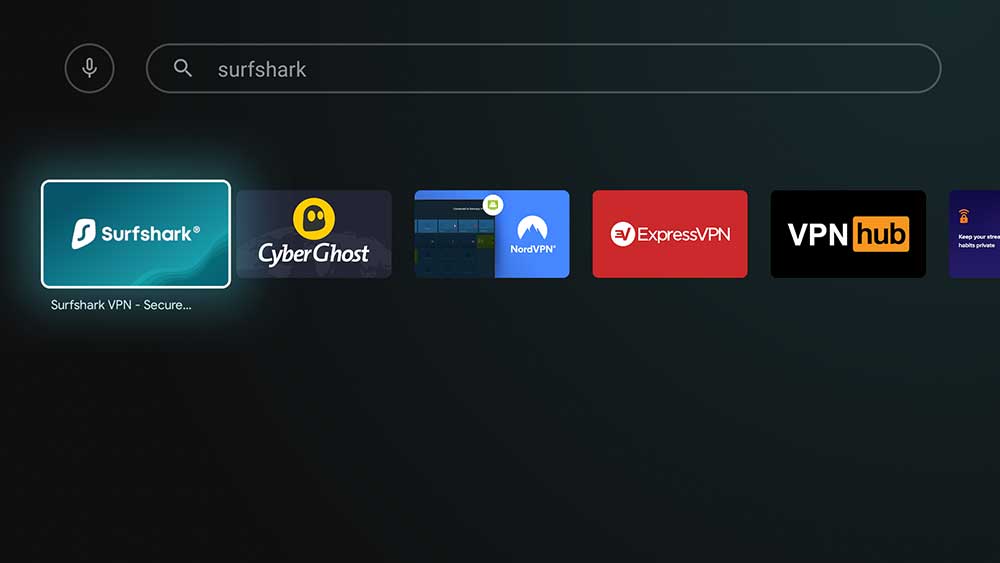 surfshark VPN Android TV