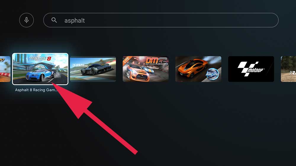 Asphalt 8 racing game Android TV