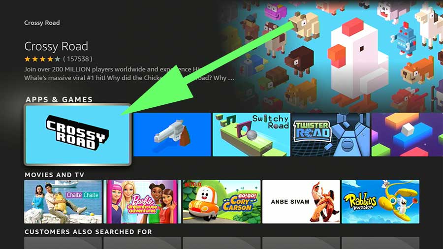 Download Crossy Road Game amazon Fire TV Cube