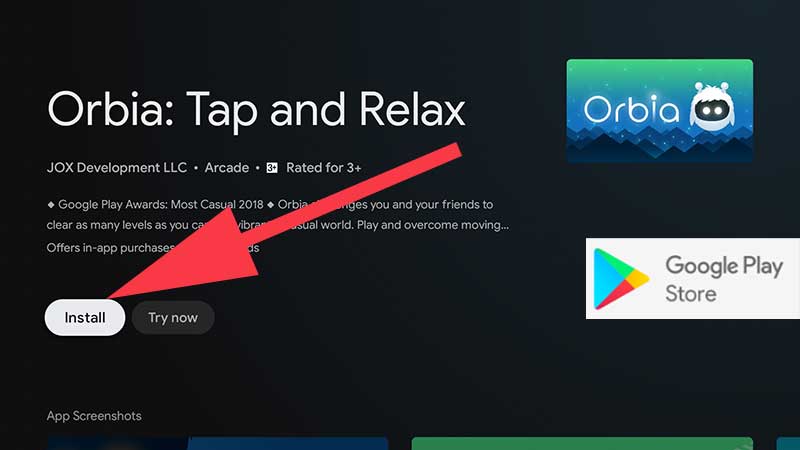 Install Orbia Tap And Relax Google TV