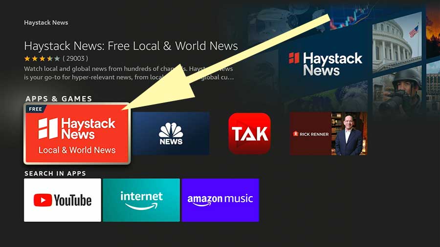 Local and World News Amazon Fire TV Stick