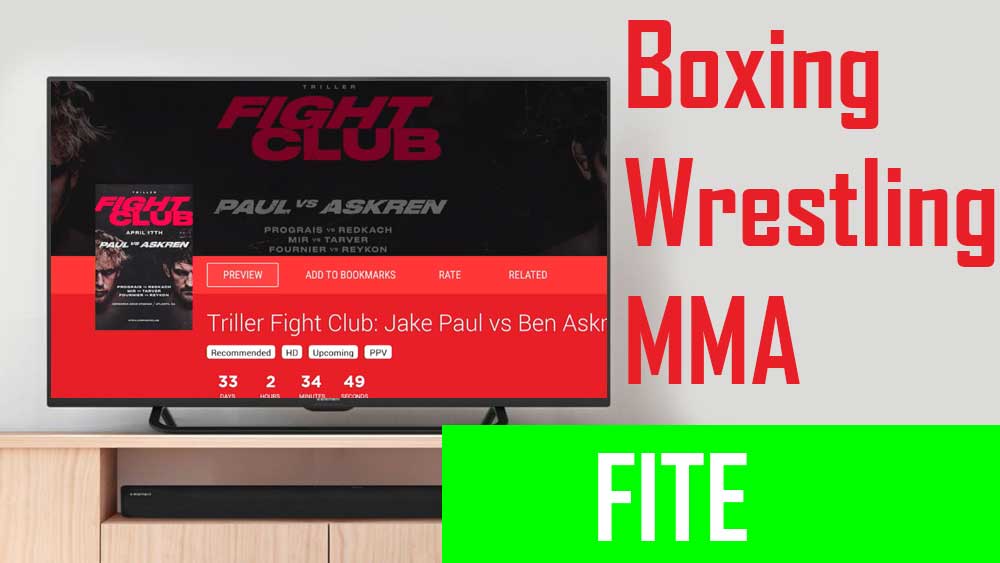 Android TV sport app, FITE, MMA, Wrestling, Boxing tv box, MMA shows TV BOX