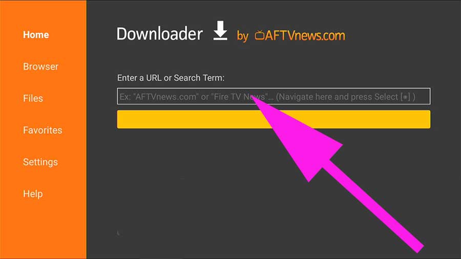 Address bar of Downloader