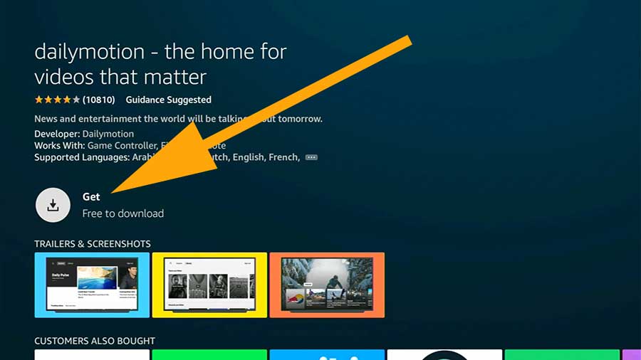 Install Dailymotion Amazon Fire TV