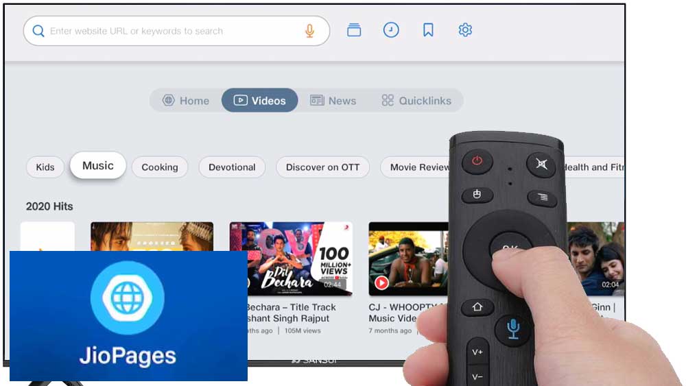 JioPages TV Web Browser for Android TV BOX