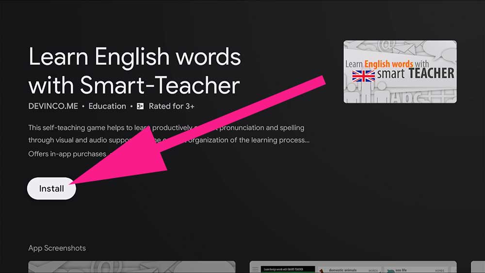 Learn English Words on Android TV