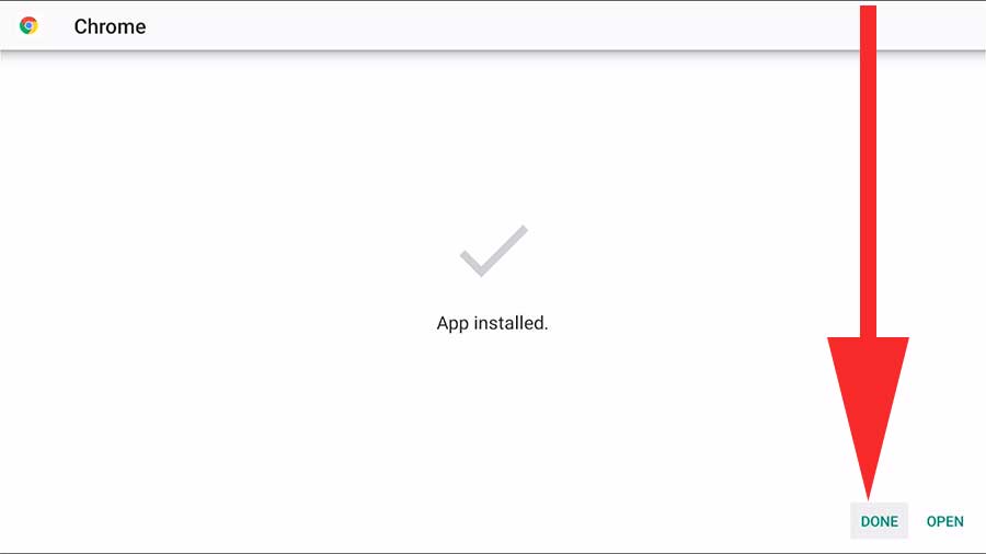 Done installing Chrome TV BOX