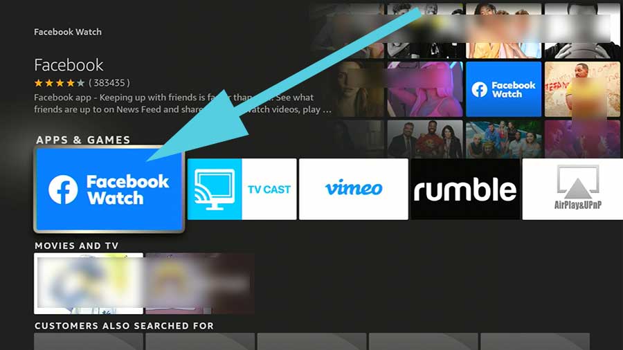 Facebook for Fire TV and firestick