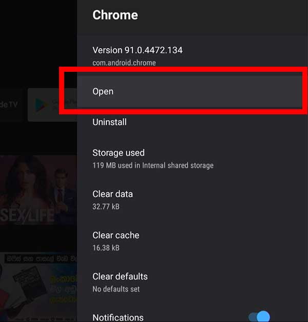 Open Chrome TV